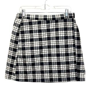 Quilted Plaid Wrap Mini Skirt Large Y2K Academia 90s Rachel Greene Preppy Grunge